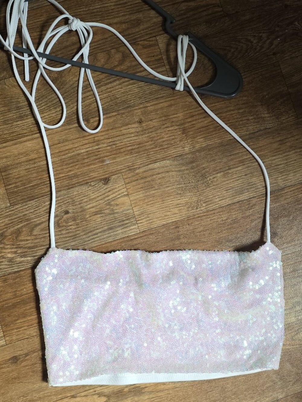 Lucy in the Sky Iridescent Sequin Wrap Top